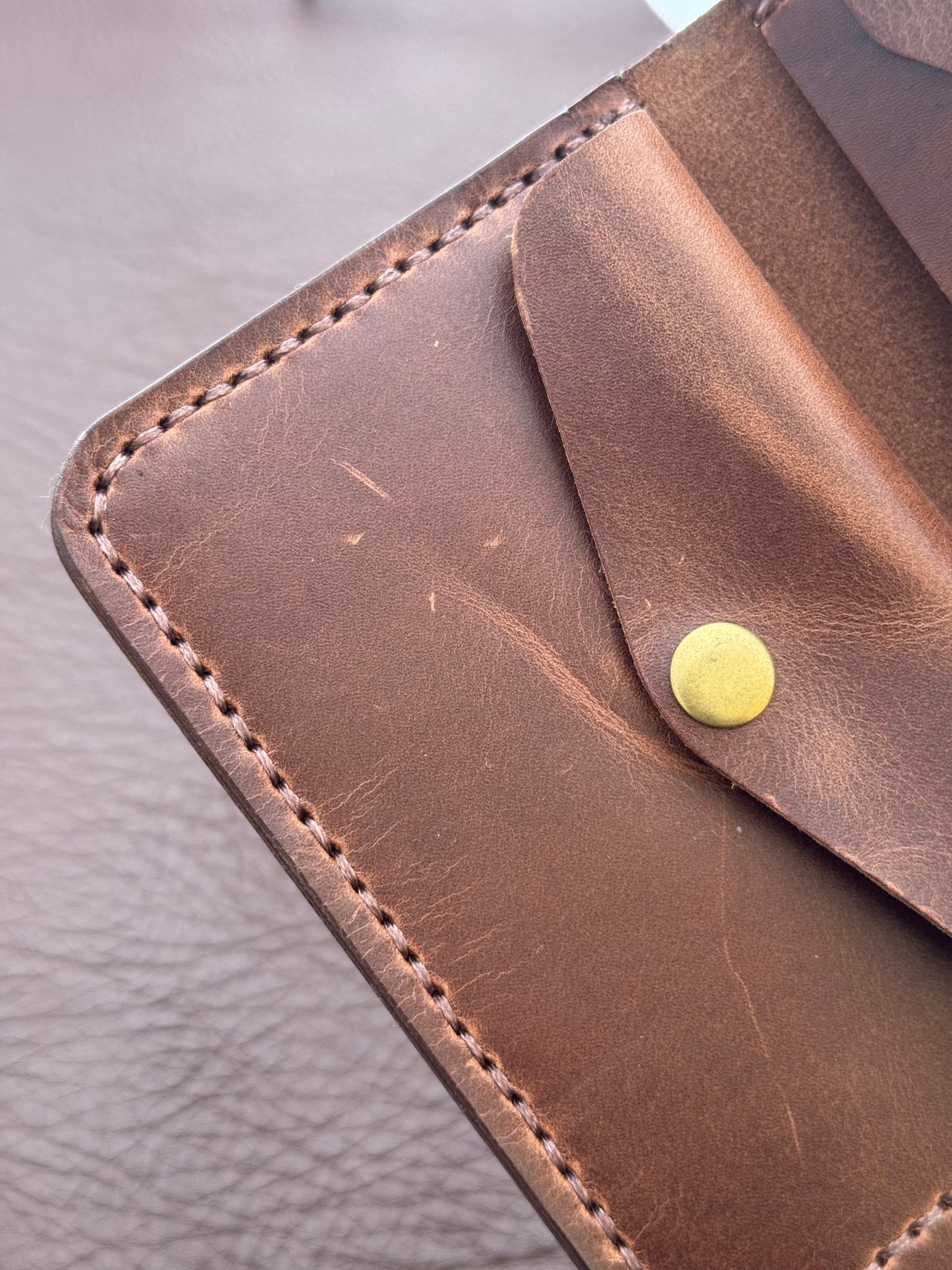 Deep cocoa Long card holder