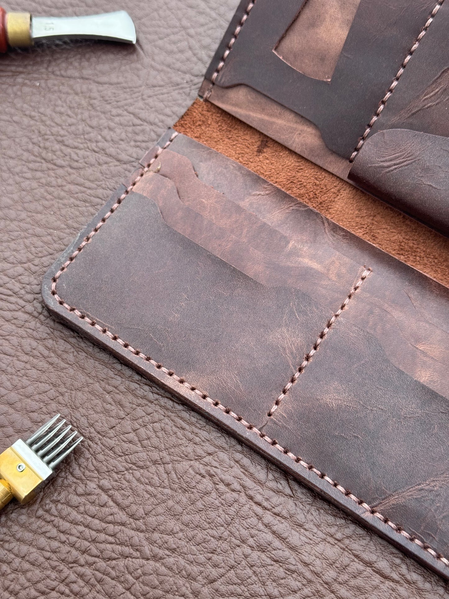 Distressed Mahogany Card holder