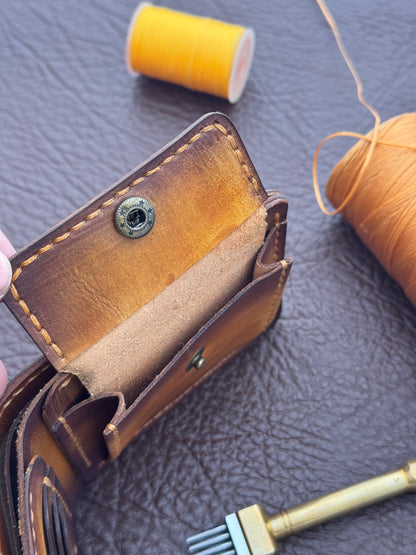 Handcrafted Bifold Wallet – Veg-Tan Leather with Hand Die Detailing