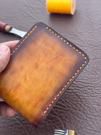 Handcrafted Bifold Wallet – Veg-Tan Leather with Hand Die Detailing
