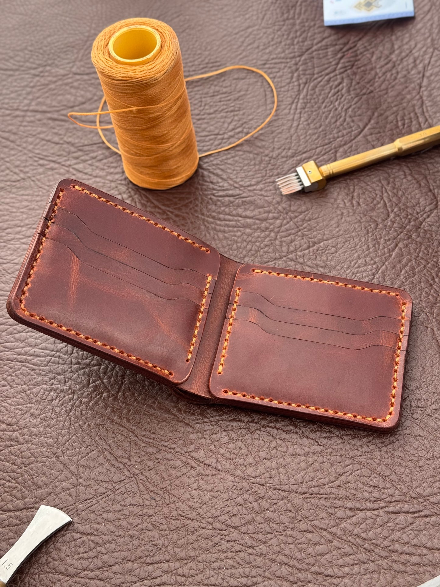 Rustic Brown Bifold Wallet