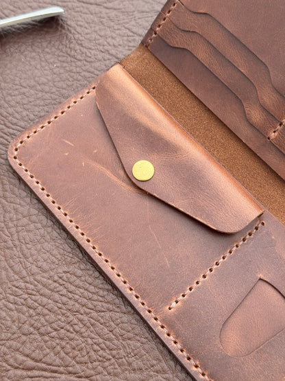 Deep cocoa Long card holder