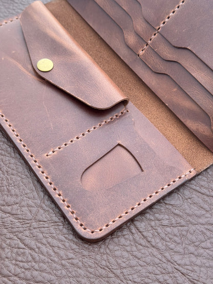 Deep cocoa Long card holder