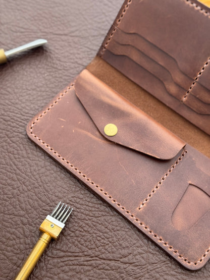 Deep cocoa Long card holder