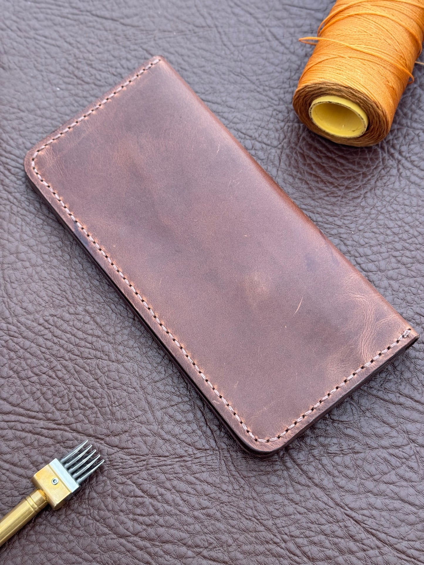 Deep cocoa Long card holder
