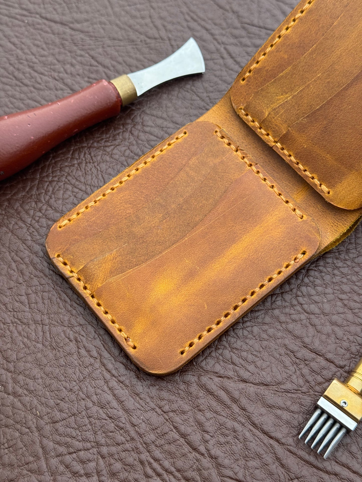 Golden Honey Pull-Up Wallet