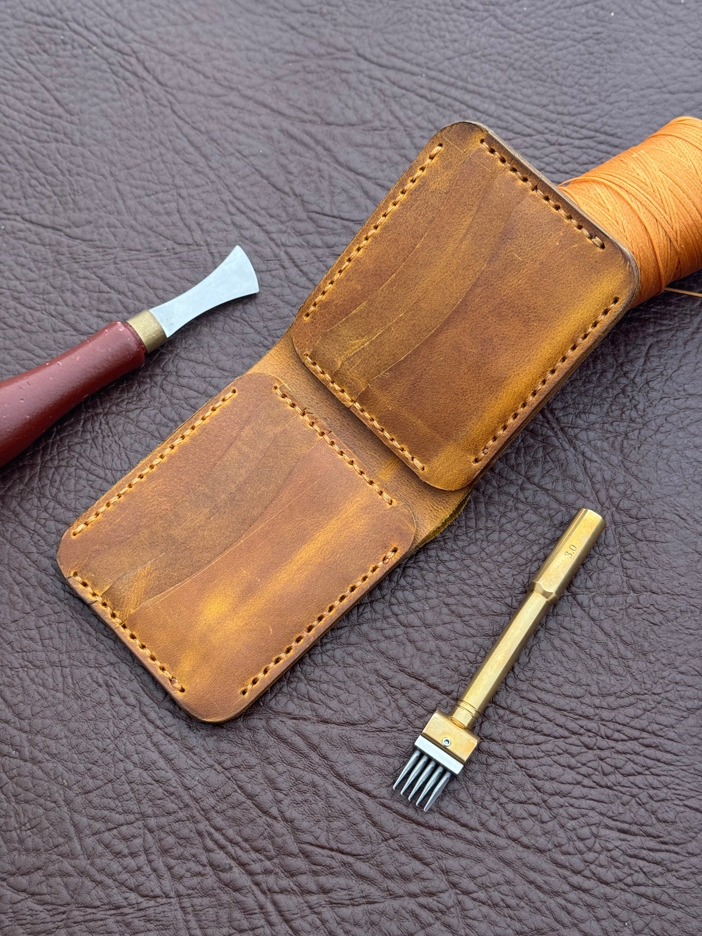 Golden Honey Pull-Up Wallet