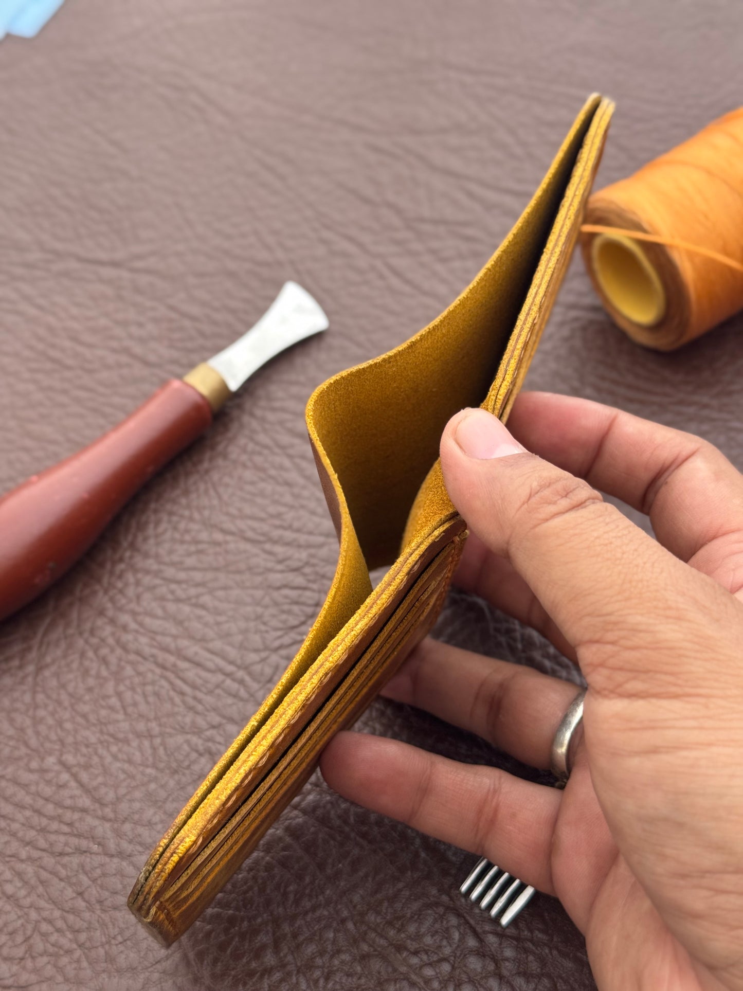 Golden Honey Pull-Up Wallet