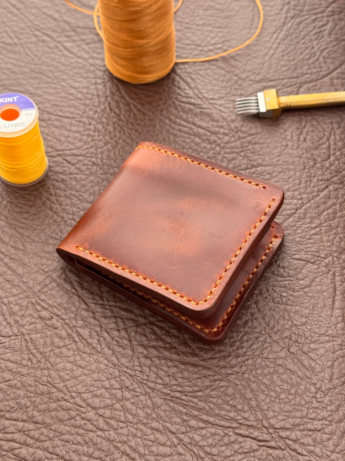 Rustic Brown Bifold Wallet